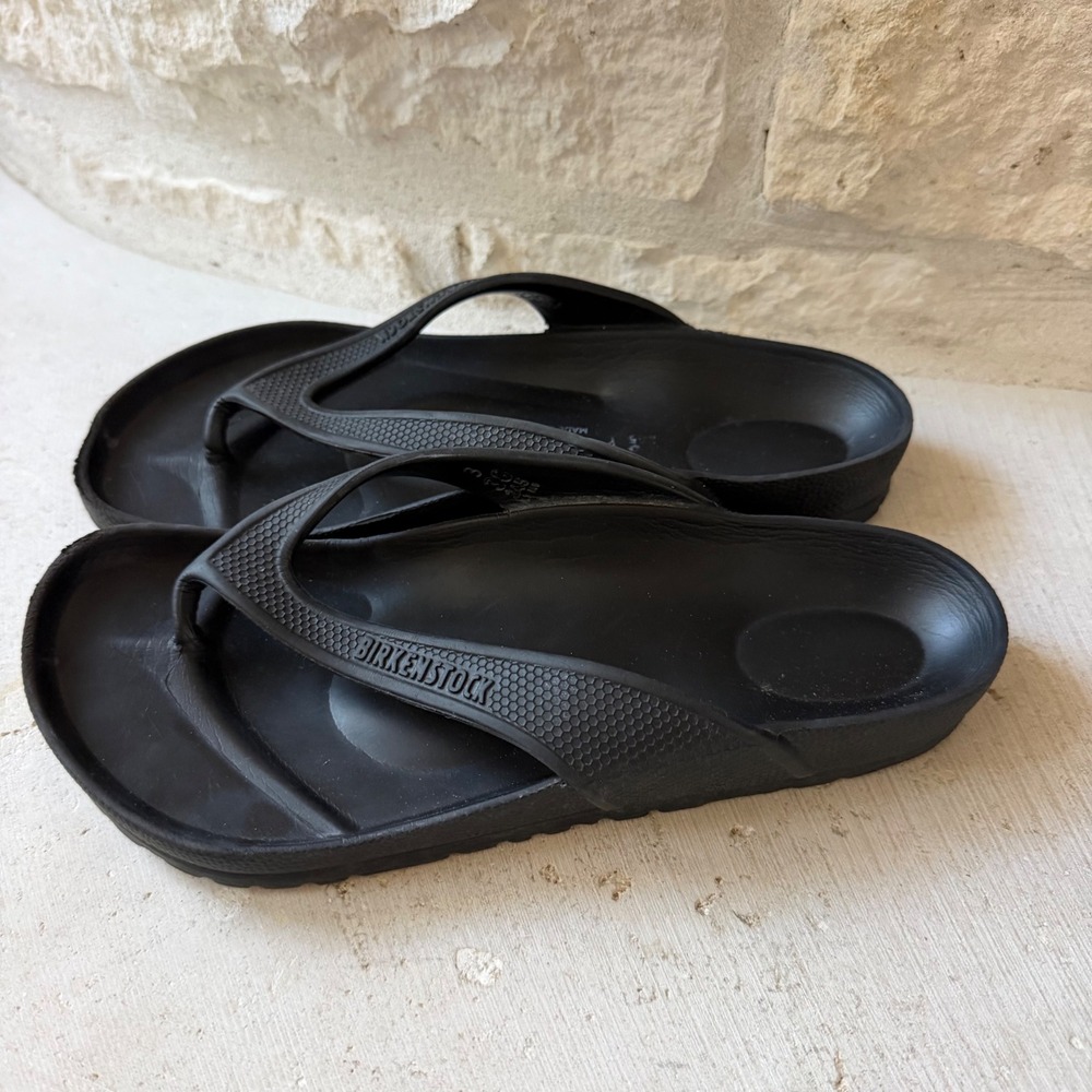 Birkenstock Honolulu Black EVA Flip Flop Sandals Womens Size 38 US 7-7.5